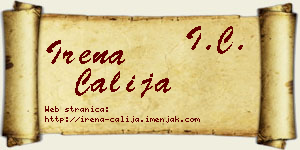 Irena Čalija vizit kartica